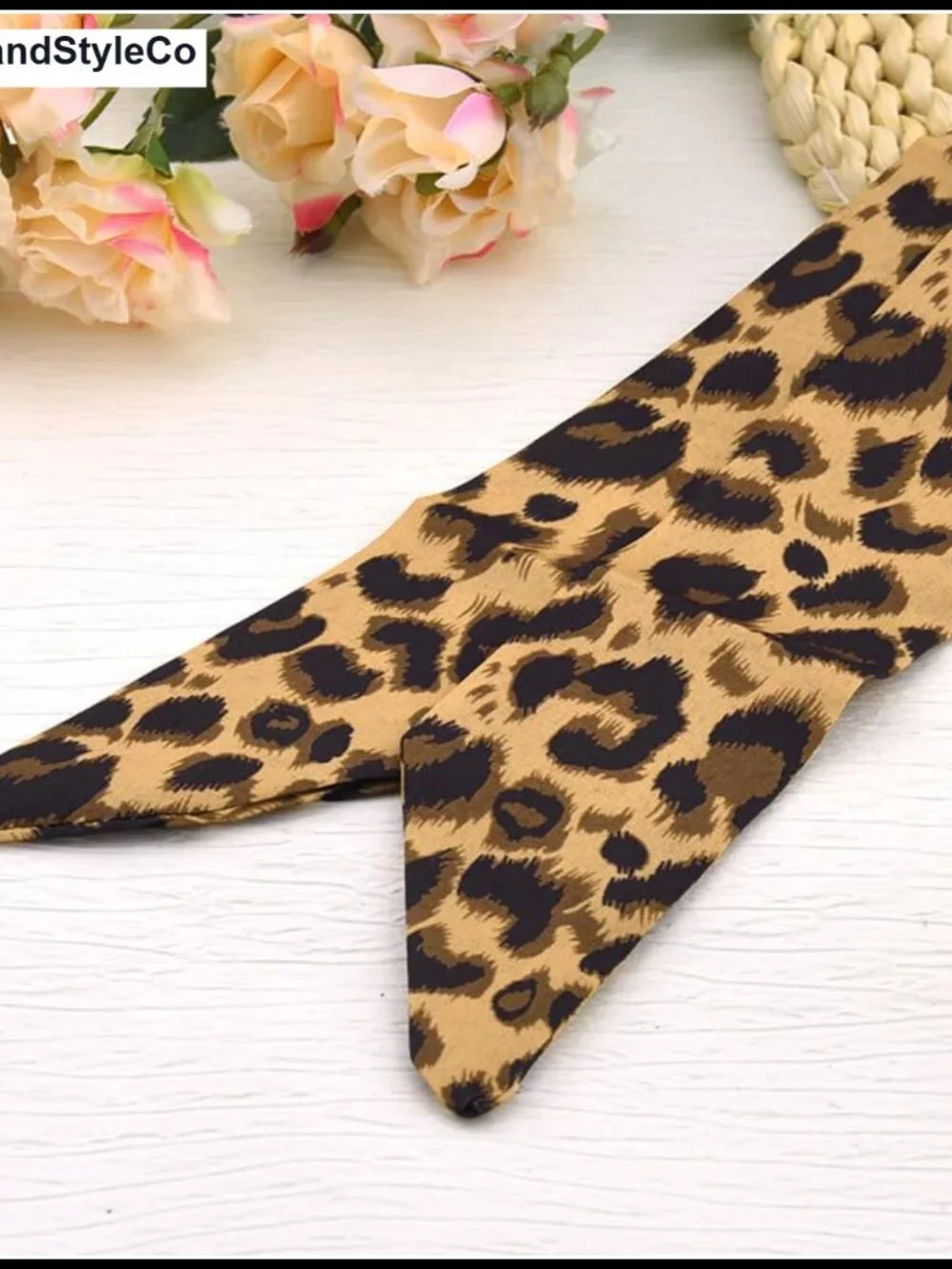 Long Polka Dot Satin Scarf Multi-Use Neck Hair Waist Bag Accessory
